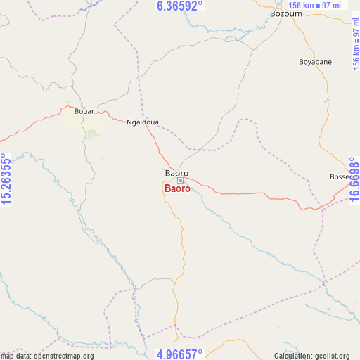 Baoro on map