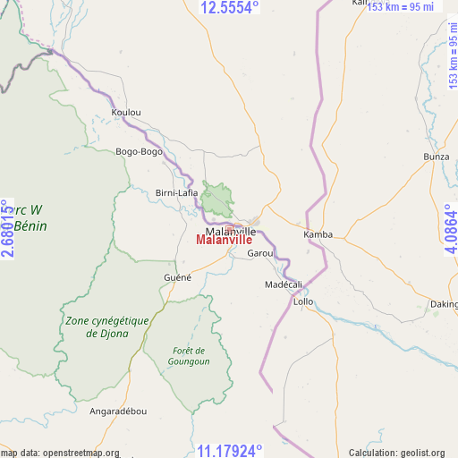 Malanville on map