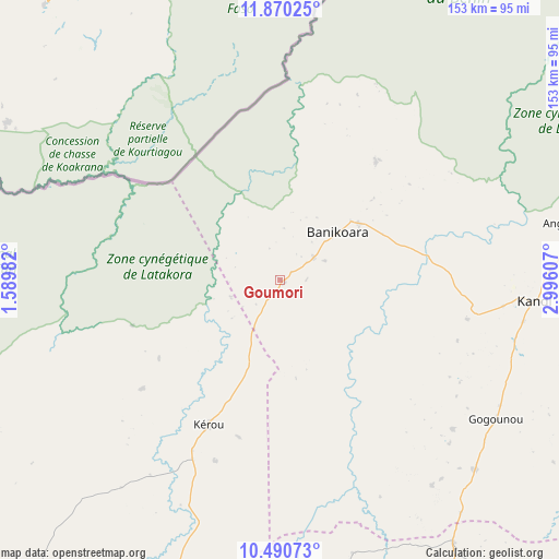 Goumori on map