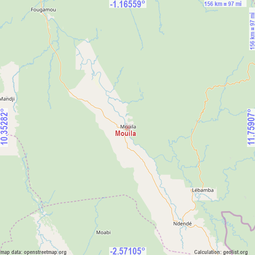 Mouila on map