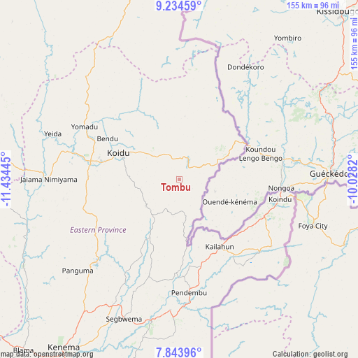 Tombu on map