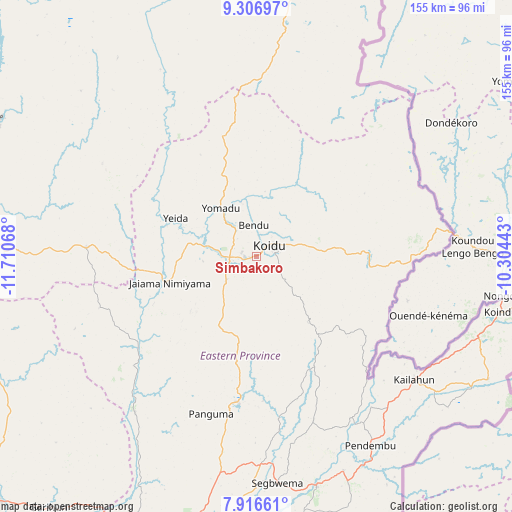 Simbakoro on map