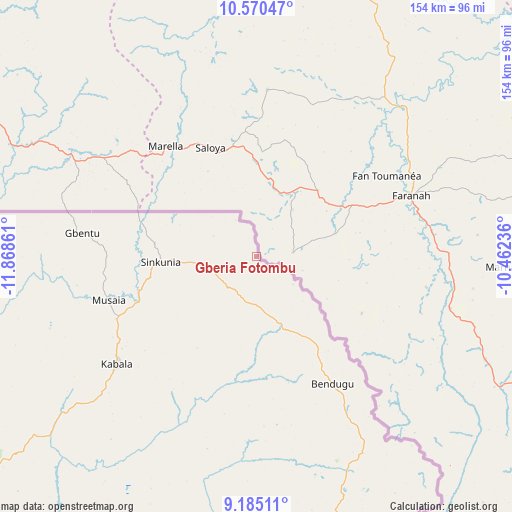 Gberia Fotombu on map
