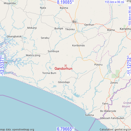 Gandorhun on map