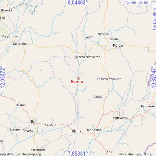Barma on map