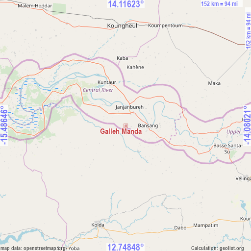 Galleh Manda on map