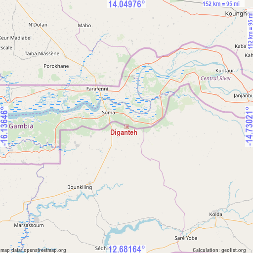 Diganteh on map