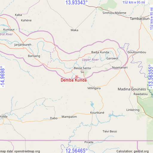 Demba Kunda on map