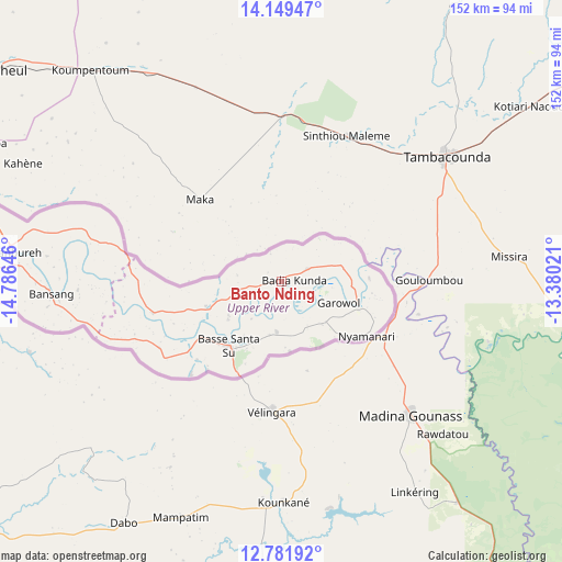 Banto Nding on map