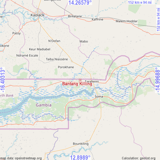 Bantang Killing on map