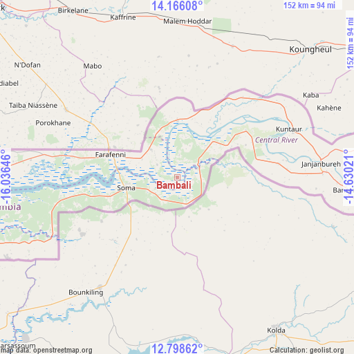 Bambali on map