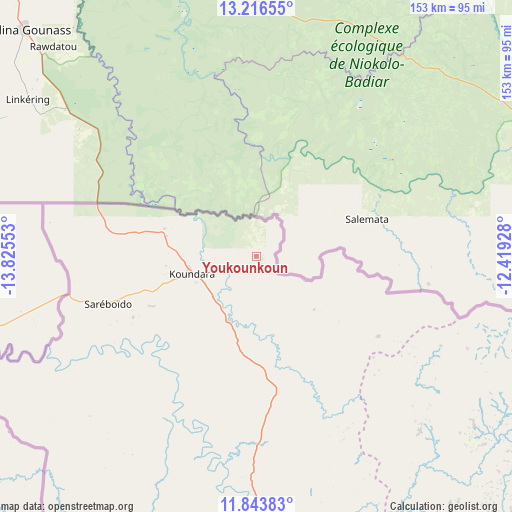 Youkounkoun on map