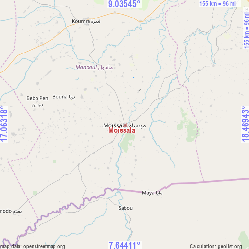 Moïssala on map