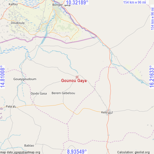 Gounou Gaya on map
