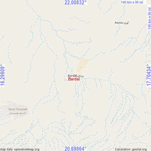Bardaï on map