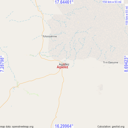 Agadez on map
