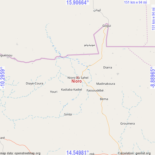 Nioro on map