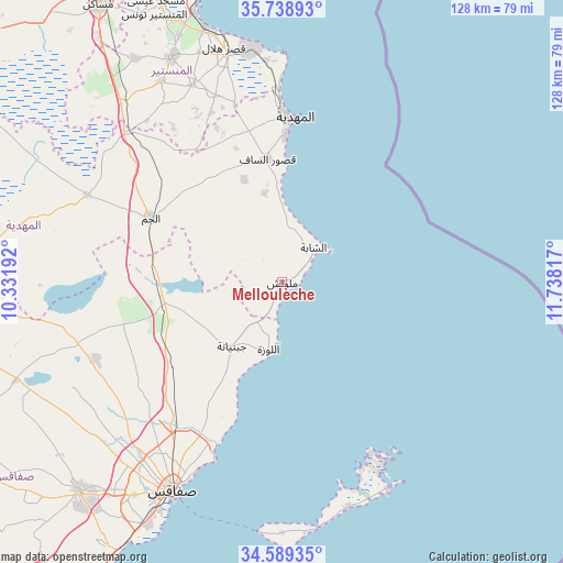 Melloulèche on map