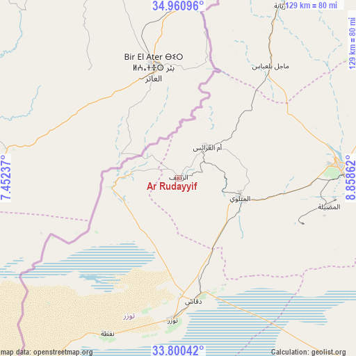 Ar Rudayyif on map