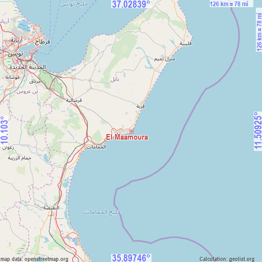 El Maamoura on map