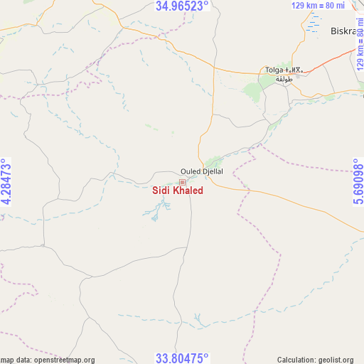 Sidi Khaled on map