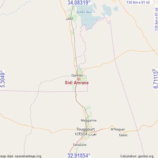 Sidi Amrane on map