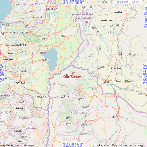 Kafr Sawm on map