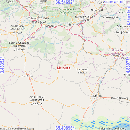 Melouza on map