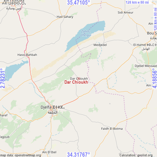 Dar Chioukh on map