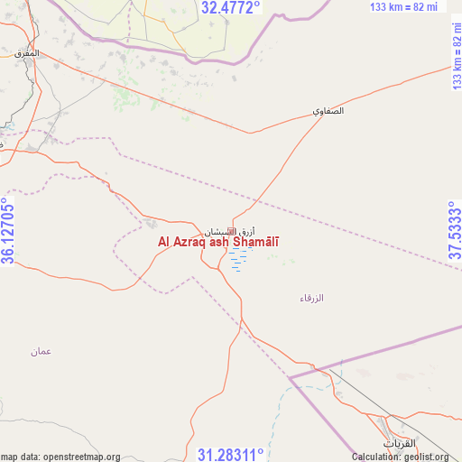 Al Azraq ash Shamālī on map
