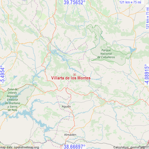 Villarta de los Montes on map