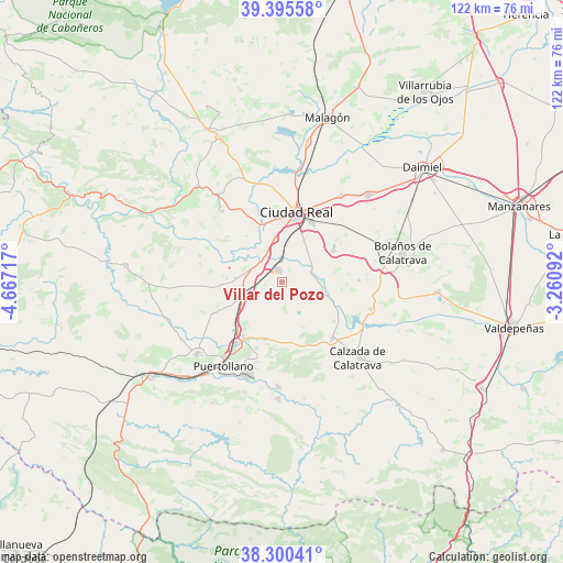 Villar del Pozo on map