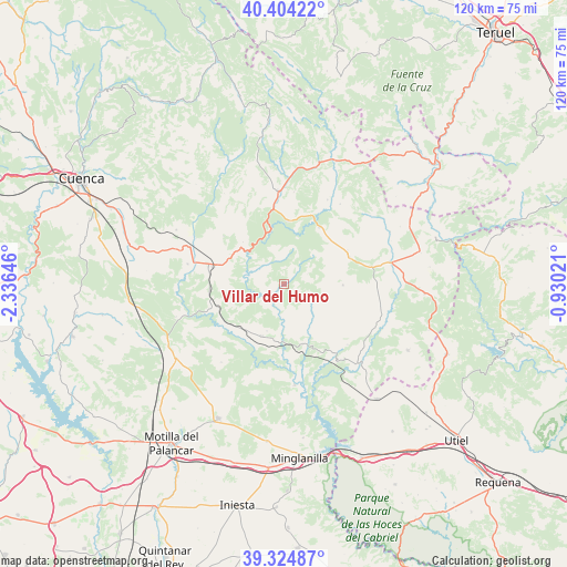 Villar del Humo on map