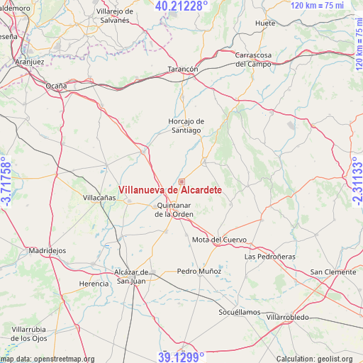 Villanueva de Alcardete on map