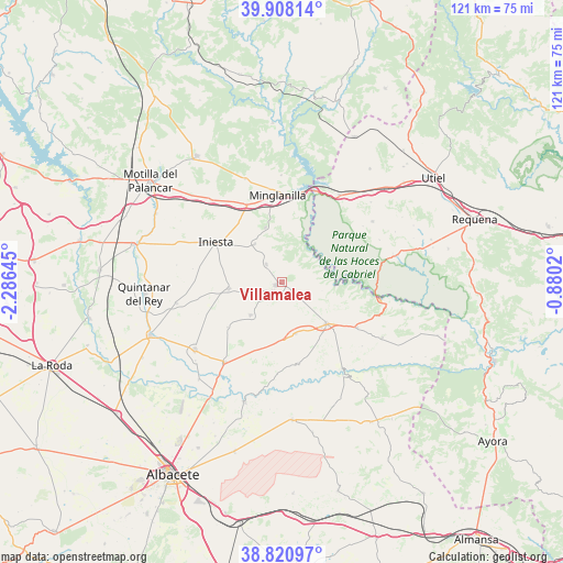 Villamalea on map