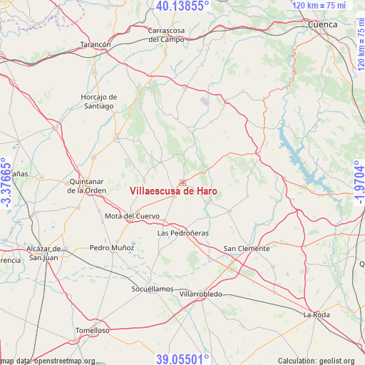 Villaescusa de Haro on map