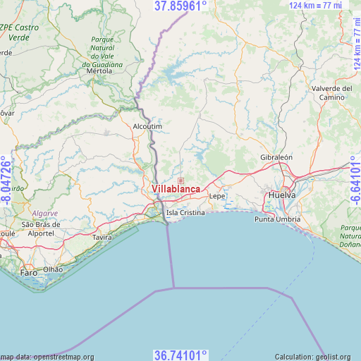 Villablanca on map