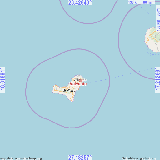 Valverde on map