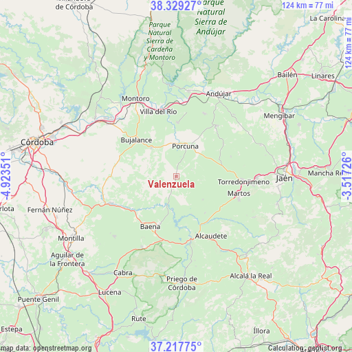 Valenzuela on map