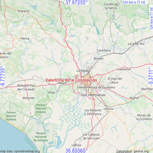 Valencina de la Concepción on map
