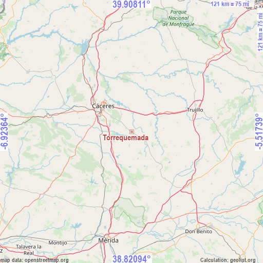 Torrequemada on map