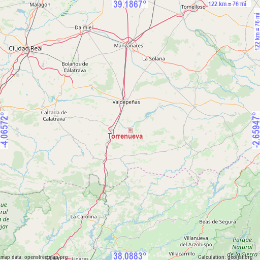 Torrenueva on map
