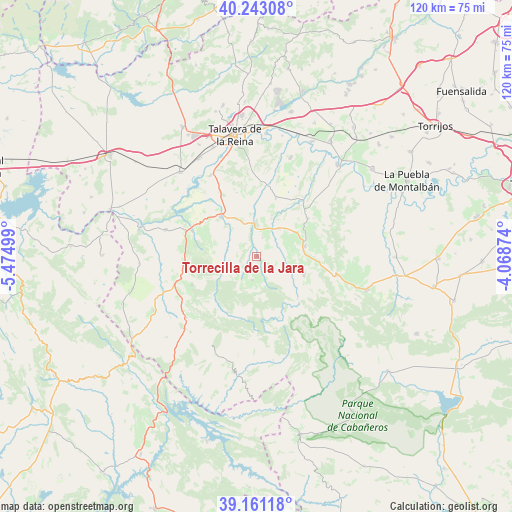 Torrecilla de la Jara on map