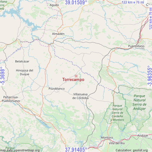 Torrecampo on map