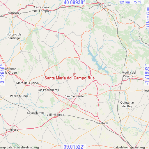 Santa María del Campo Rus on map