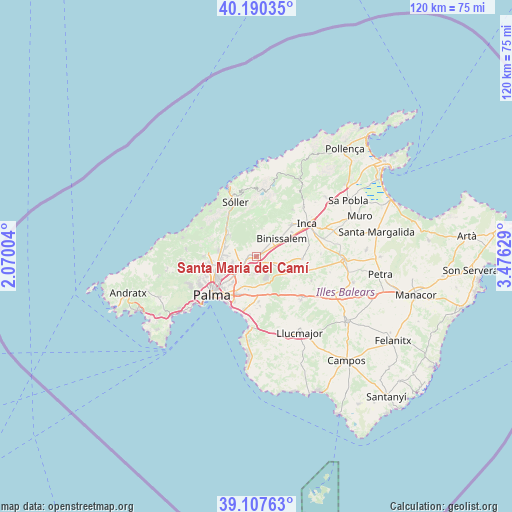 Santa Maria del Camí on map