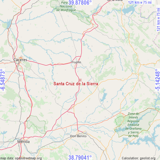 Santa Cruz de la Sierra on map