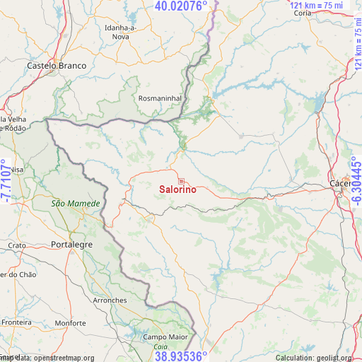 Salorino on map