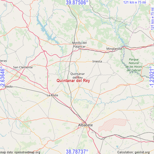 Quintanar del Rey on map