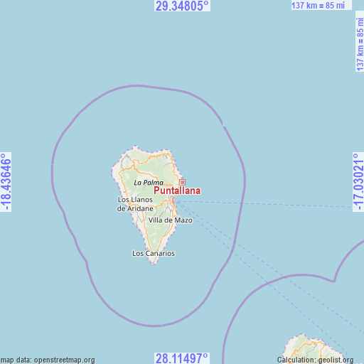 Puntallana on map